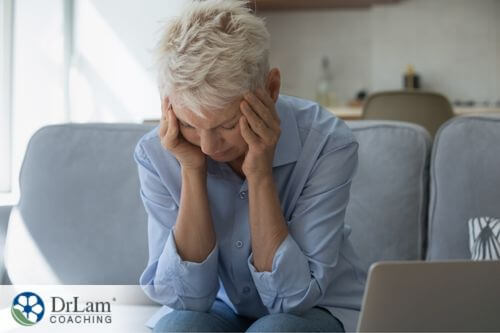 An image of a stressed woman