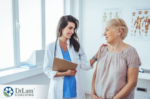 An image of a woman talking to her doctor