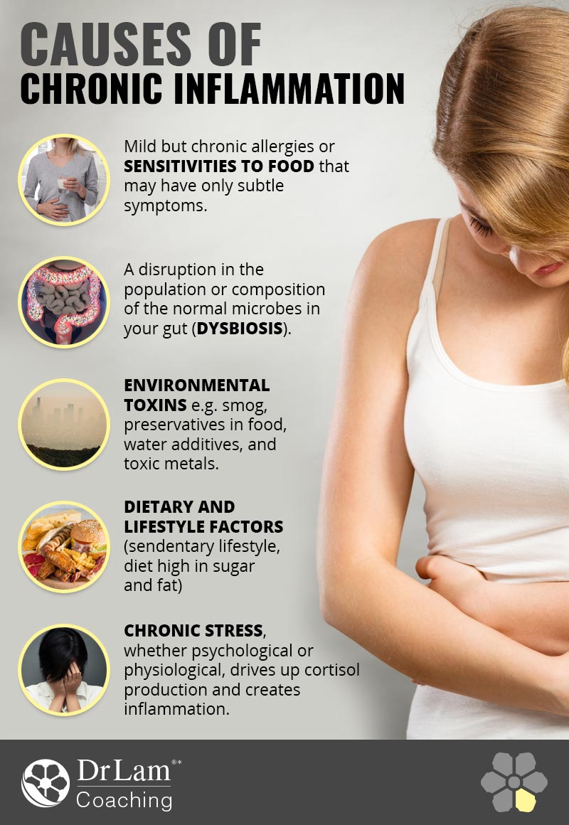 Causes of Chronic Inflammation Check out this easy to understand infographic about the causes of chronic inflammation