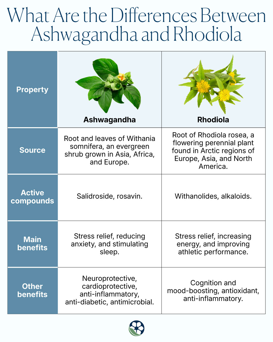 What Are the Differences Between Ashwagandha and Rhodiola