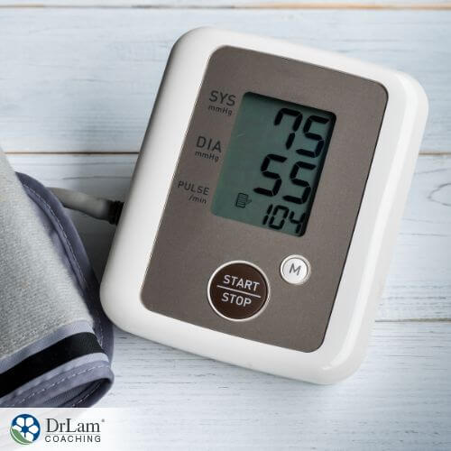 An image of a blood pressure monitor