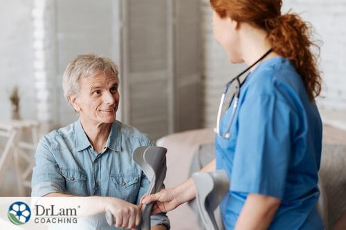 An image of a man talking with his doctor