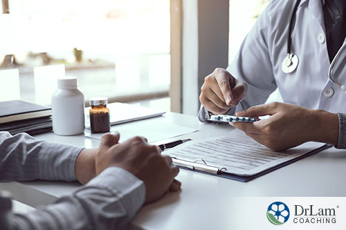 An image of a doctor explaining a medication to a patient