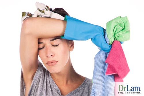 A woman exhausted by adrenal fatigue/
